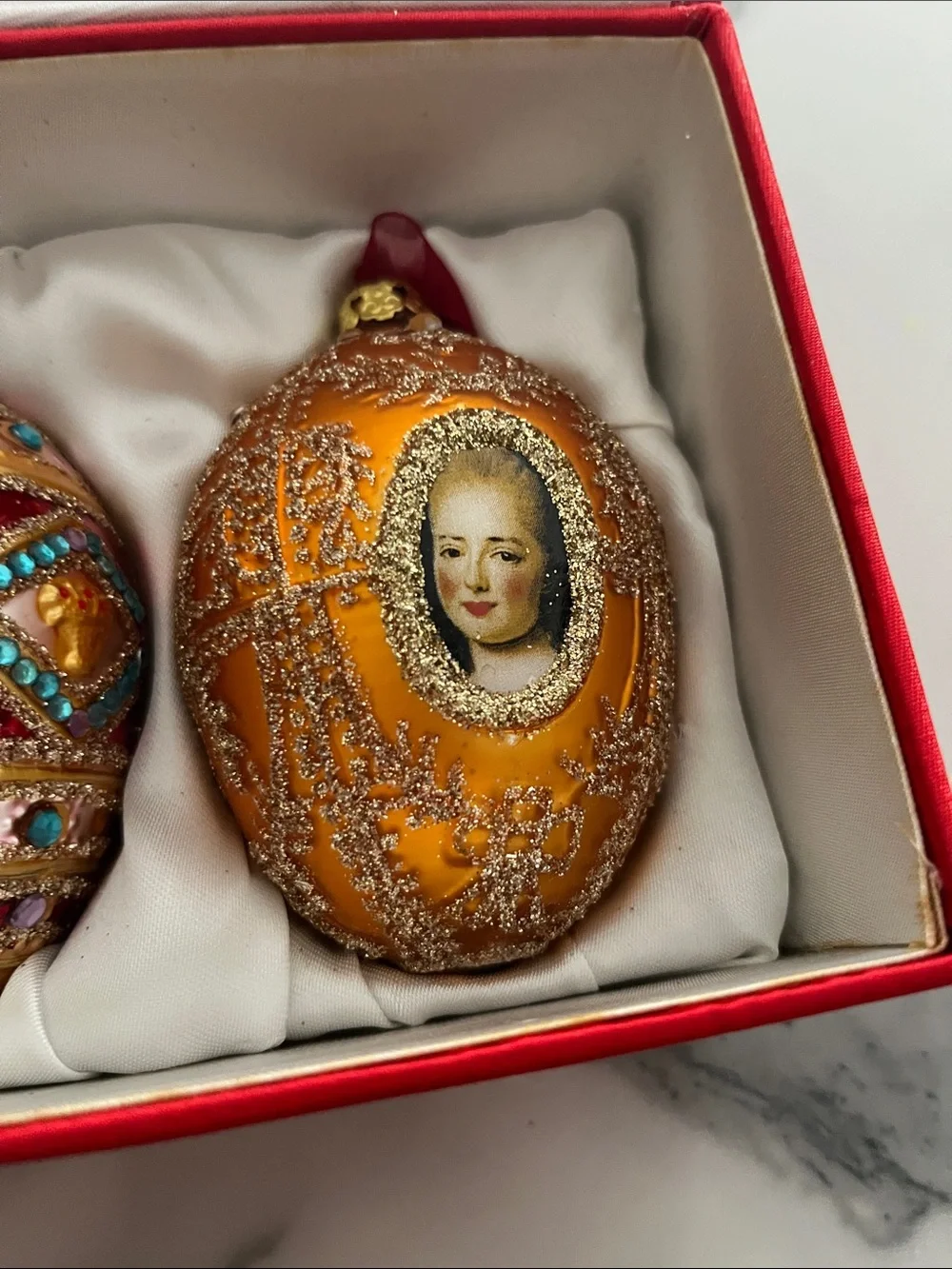 Joan Rivers Classic Russian Fabergé inspired Egg ornaments set of four